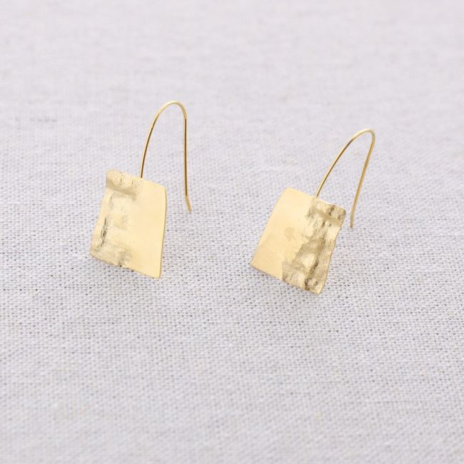 PENDIENTES ACERO COLGANTE CUADRADO