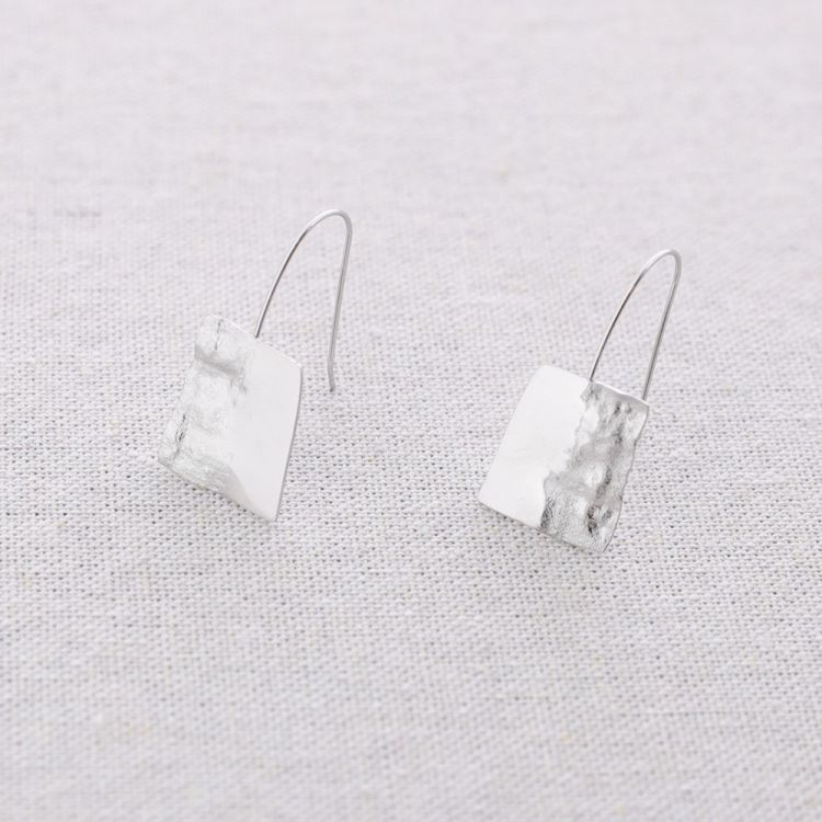 PENDIENTES ACERO COLGANTE CUADRADO 2