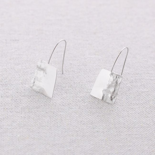 PENDIENTES ACERO COLGANTE CUADRADO