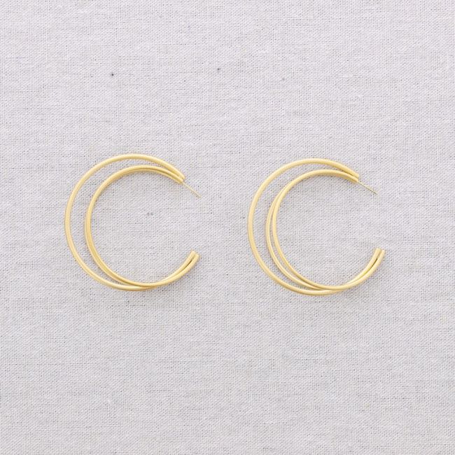 PENDIENTES ACERO TRIPLE ARO