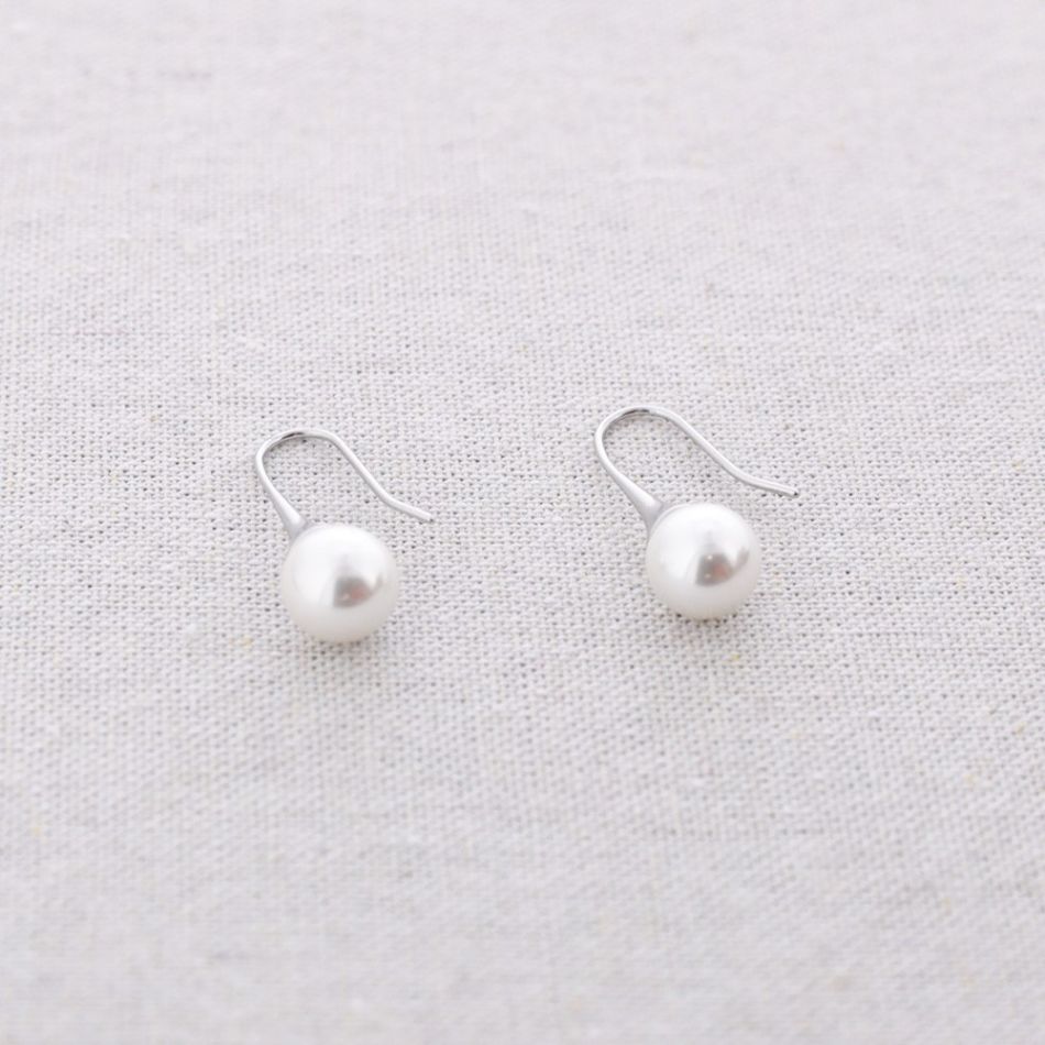 PENDIENTES ACERO IMITACIÓN PERLA