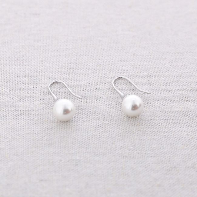 PENDIENTES ACERO IMITACIÓN PERLA