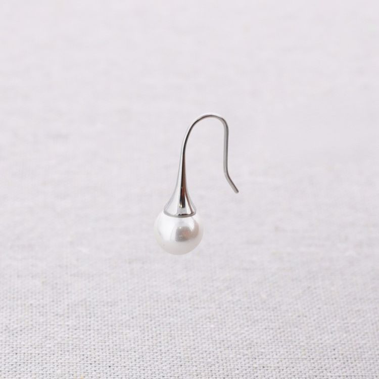 PENDIENTES ACERO IMITACIÓN PERLA