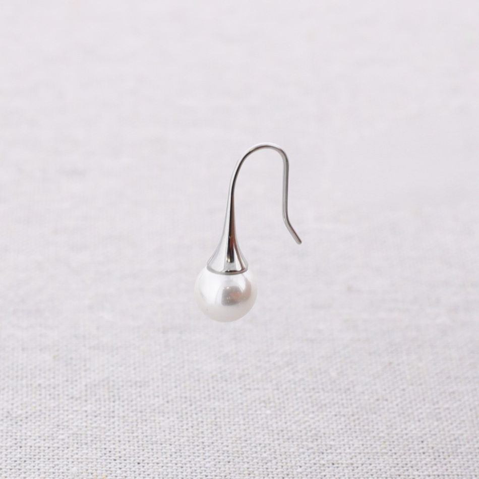 PENDIENTES ACERO IMITACIÓN PERLA