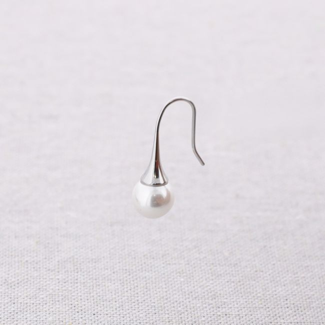 PENDIENTES ACERO IMITACIÓN PERLA