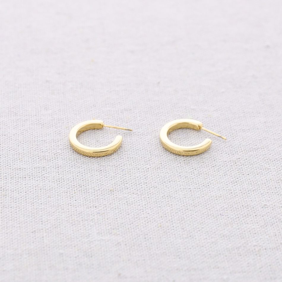 STEEL HOOP EARRINGS