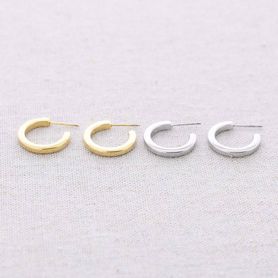 STEEL HOOP EARRINGS