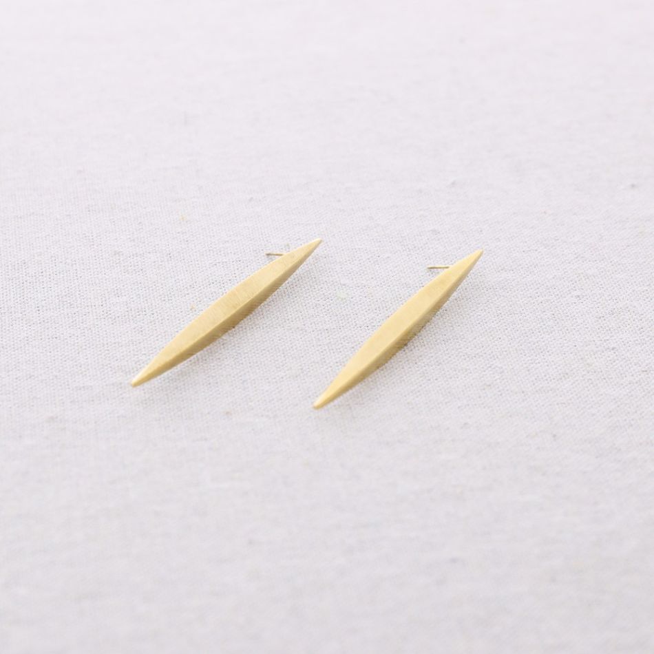 PENDIENTES ACERO PRESIÓN HOJA OVALADA