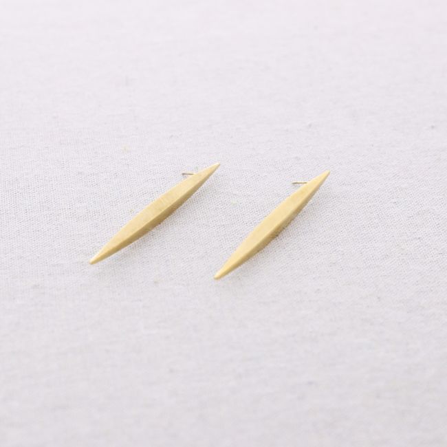 PENDIENTES ACERO PRESIÓN HOJA OVALADA