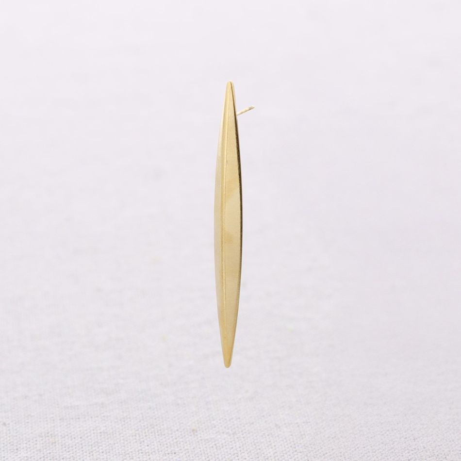 PENDIENTES ACERO PRESIÓN HOJA OVALADA