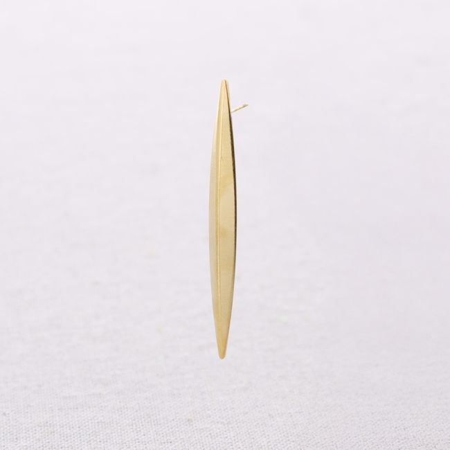 PENDIENTES ACERO PRESIÓN HOJA OVALADA