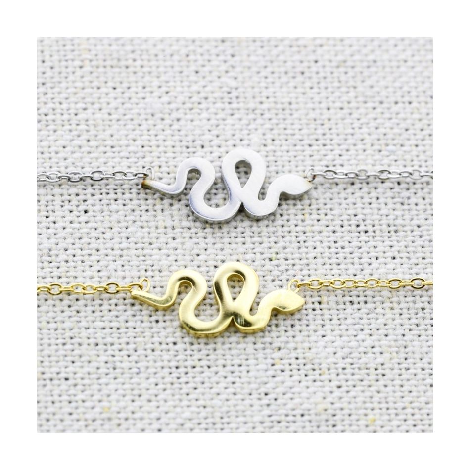 STEEL SNAKE SHORT NECKLACE