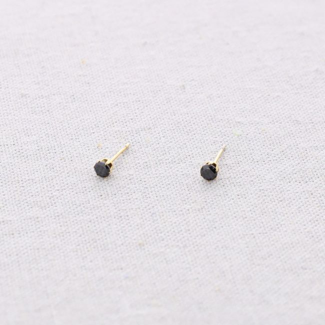 STEEL STUD EARRINGS WITH CRYSTALS