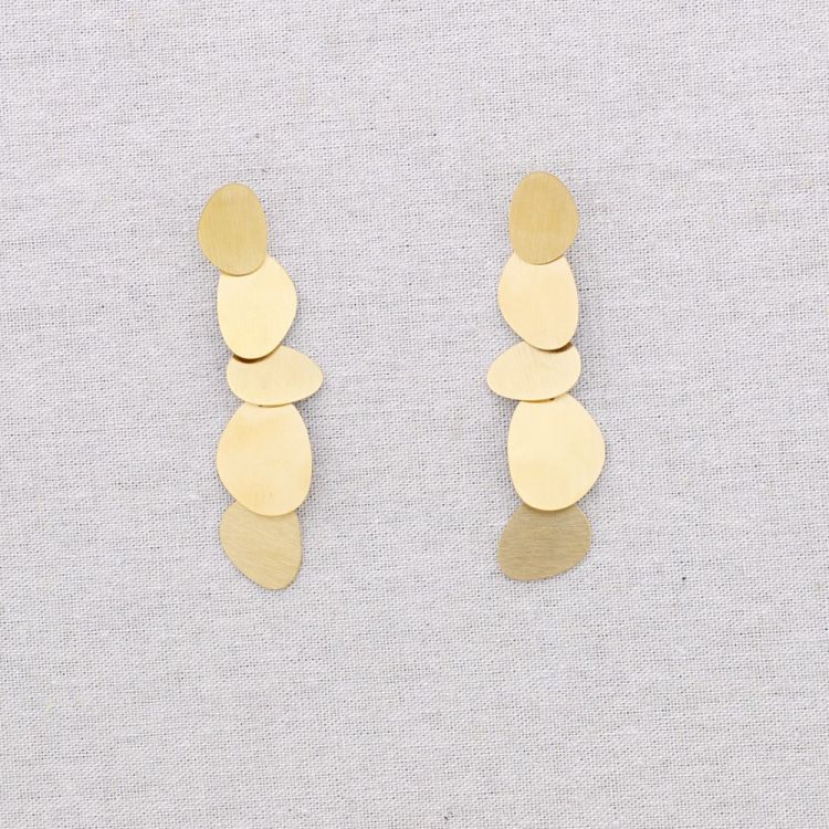 PENDIENTES ACERO COLGANTES FORMA GEOMÉTRICA 2