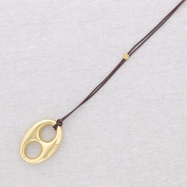 LONG STEEL NECKLACE WITH PENDANT HAWSER