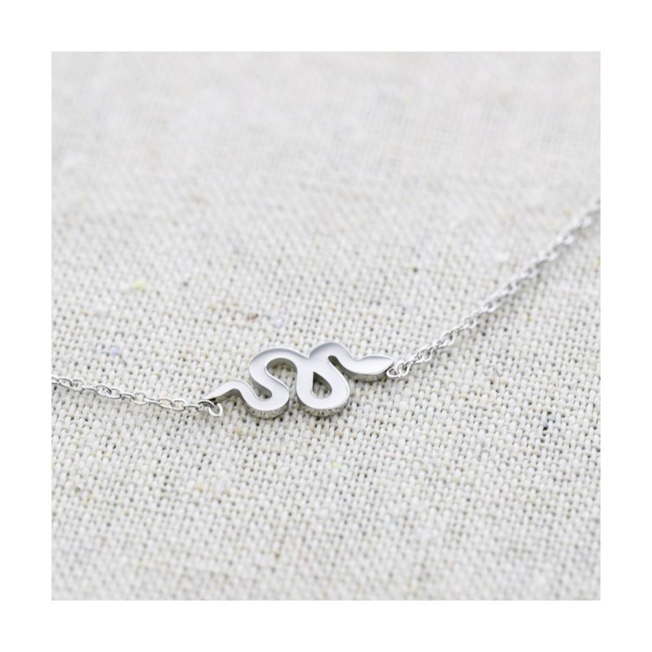STEEL SNAKE SHORT NECKLACE