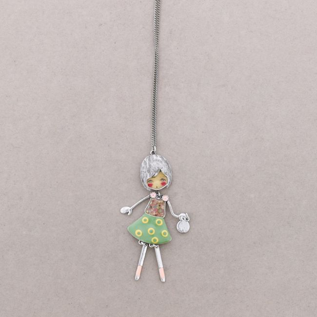LONG NECKLACE DANCER DOLL PENDANT