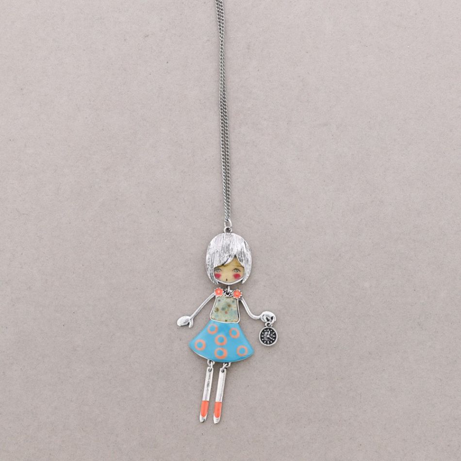 LONG NECKLACE DANCER DOLL PENDANT