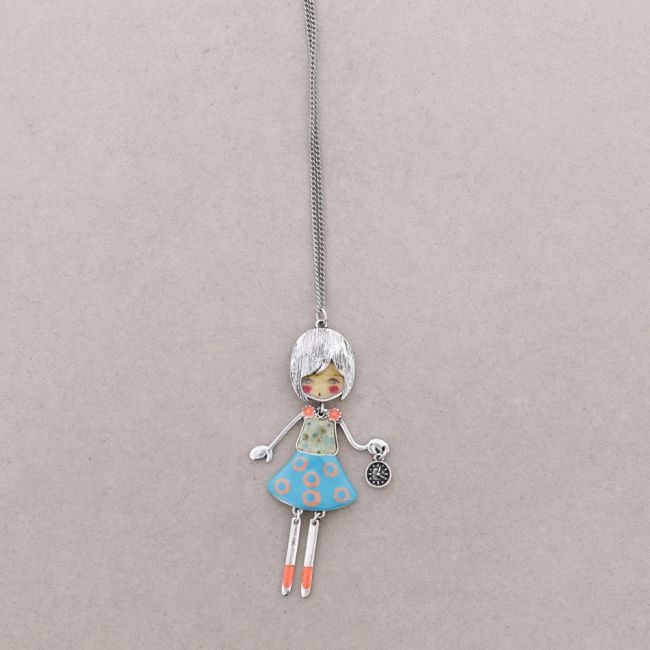 LONG NECKLACE DANCER DOLL PENDANT