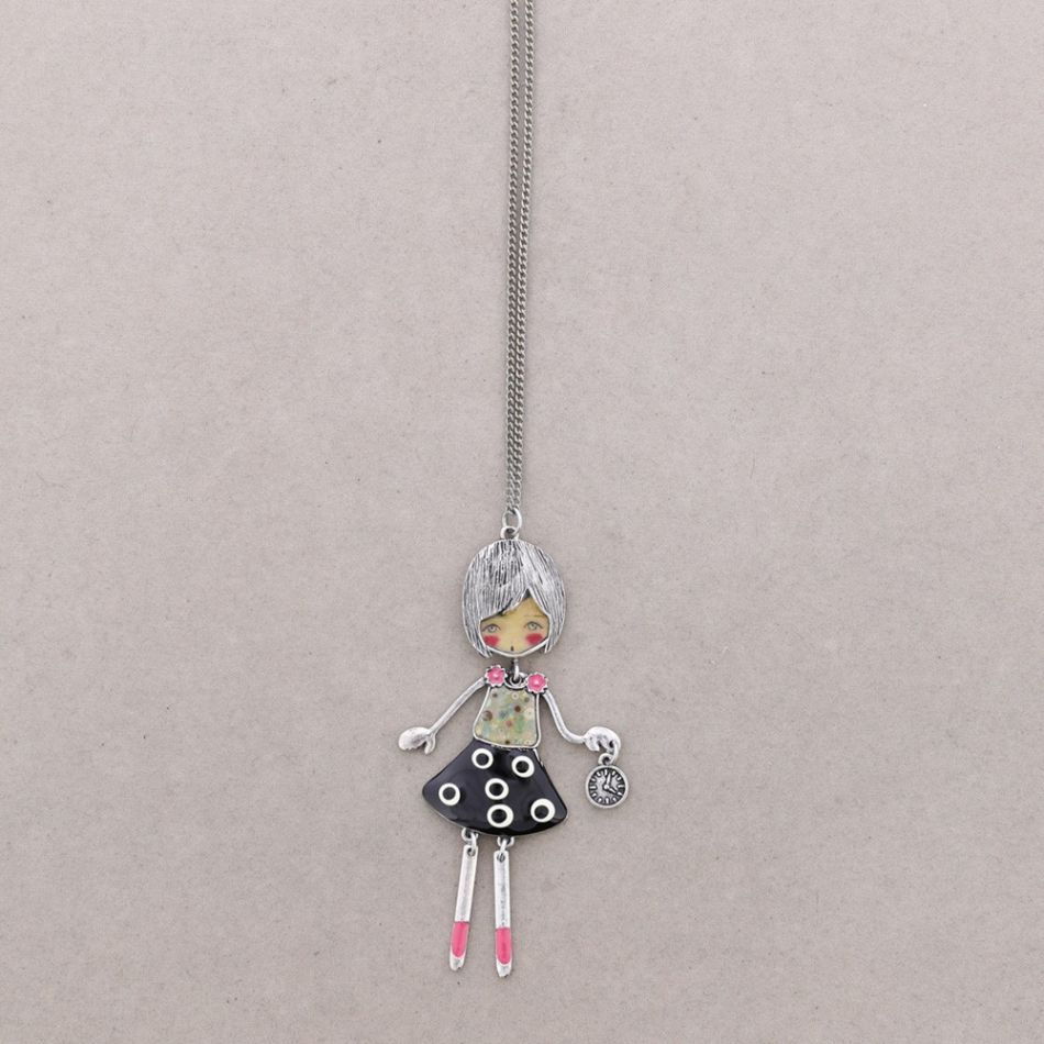 LONG NECKLACE DANCER DOLL PENDANT