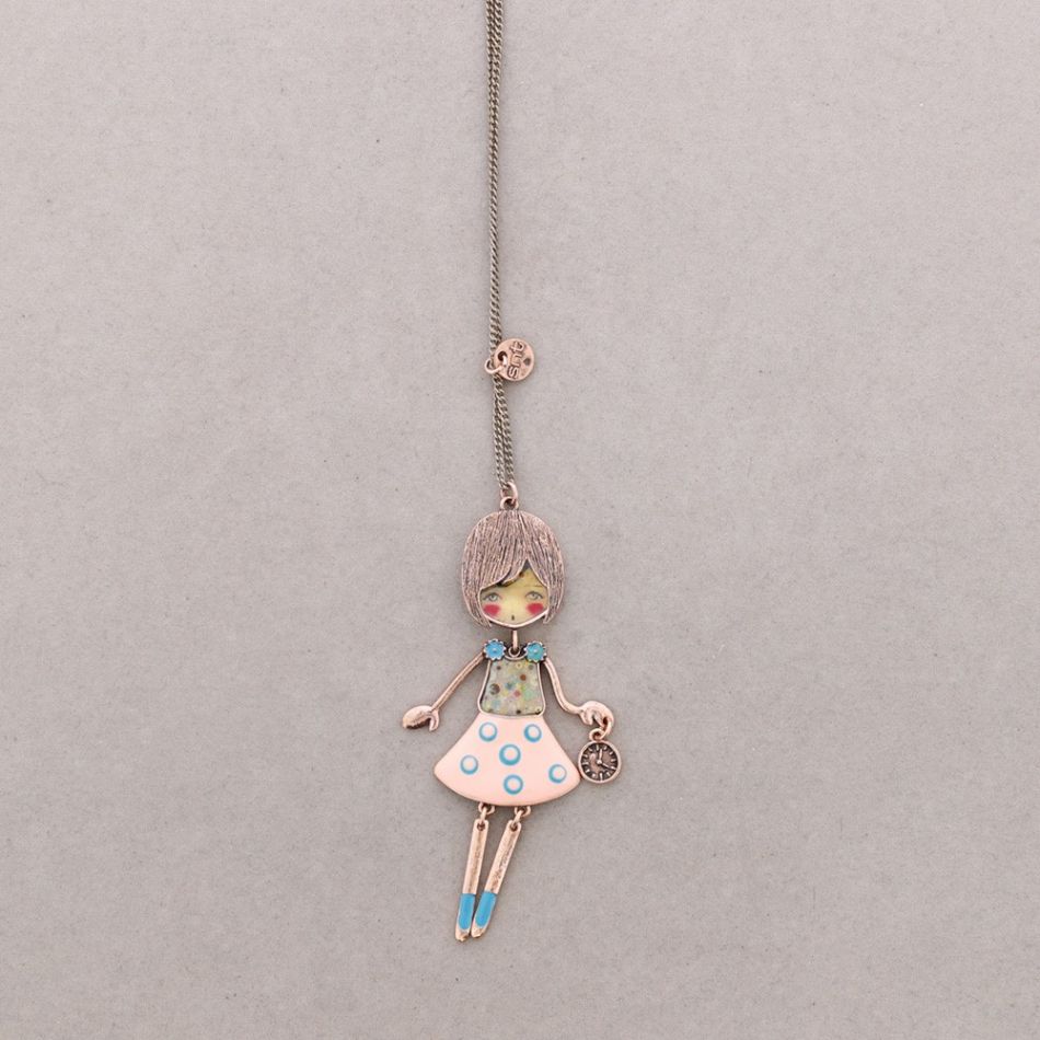 LONG NECKLACE DANCER DOLL PENDANT
