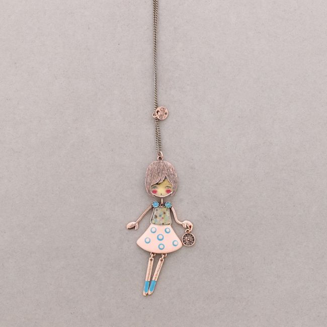 LONG NECKLACE DANCER DOLL PENDANT