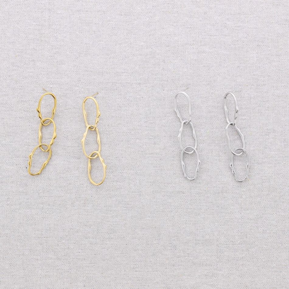 PENDIENTES ACERO ESLABONES