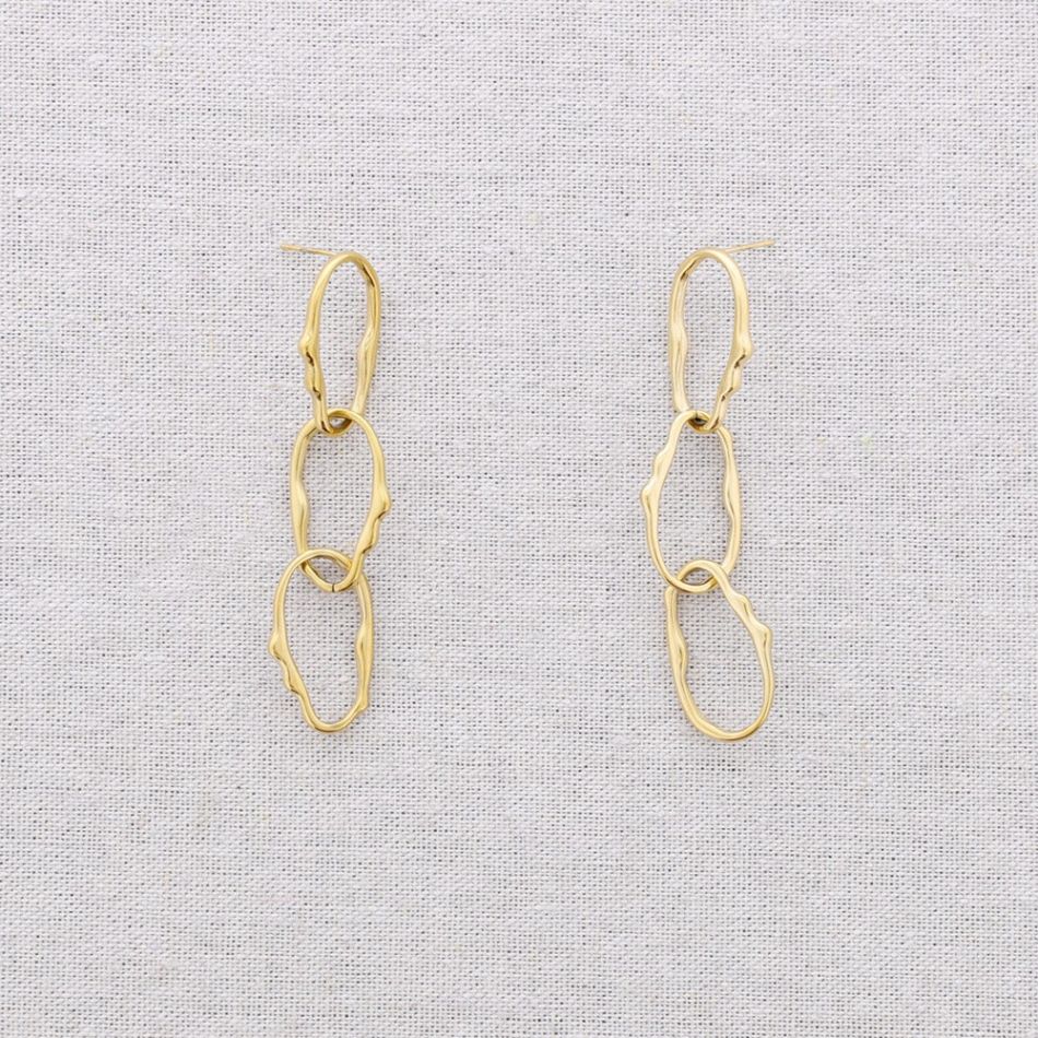 PENDIENTES ACERO ESLABONES