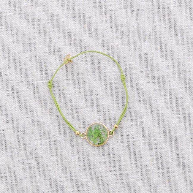DRIED FLOWER STEEL ELASTIC BRACELET
