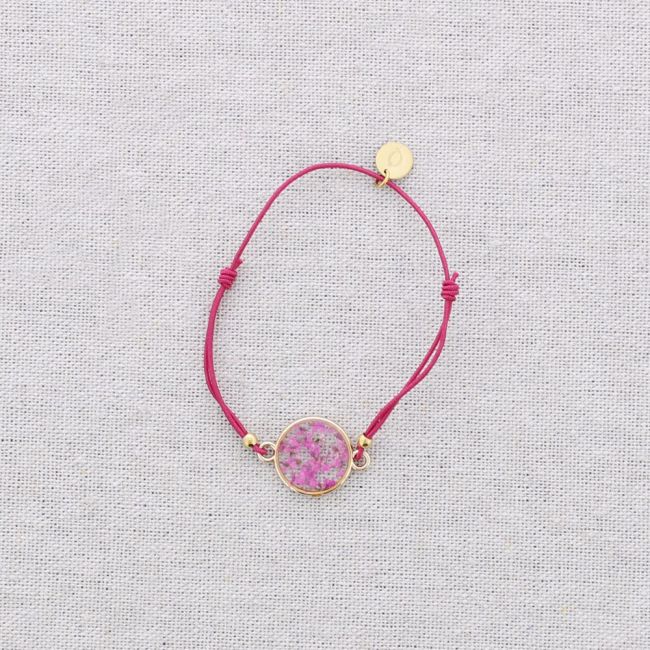 DRIED FLOWER STEEL ELASTIC BRACELET