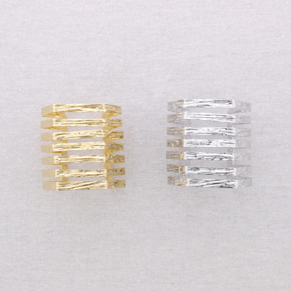 ADJUSTABLE 7-STRIP STEEL BRACELET