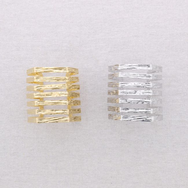 ADJUSTABLE 7-STRIP STEEL BRACELET