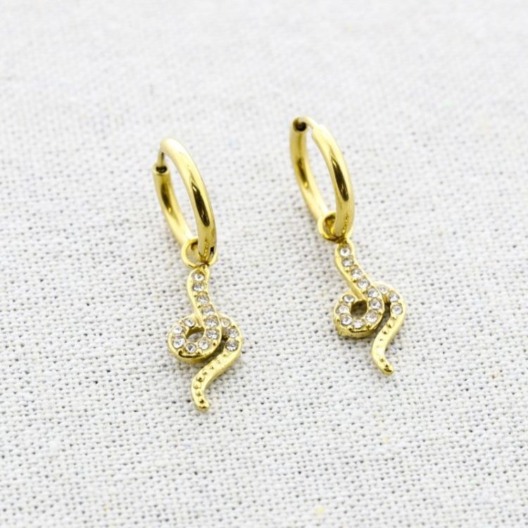 STAINLESS STEEL SNAKE EARRINGS