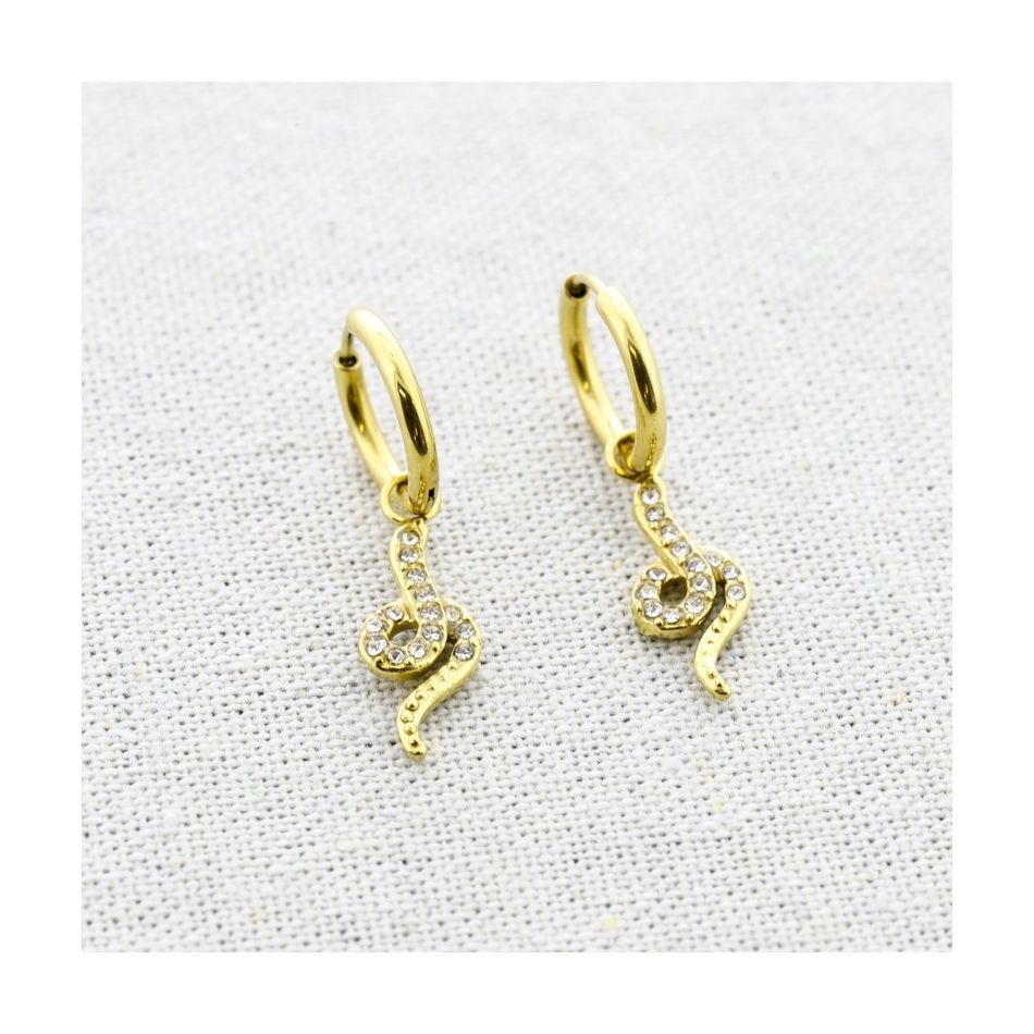 PENDIENTES PRESIÓN ACERO SERPIENTE