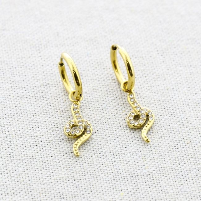 PENDIENTES PRESIÓN ACERO SERPIENTE