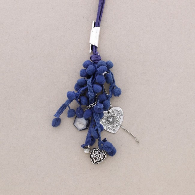 LONG POMPOM PENDANT NECKLACE