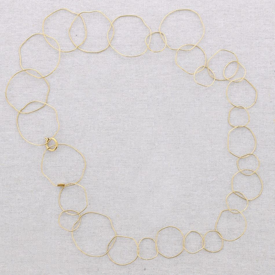 LONG STEEL LINK NECKLACE