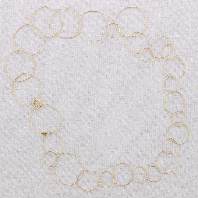 LONG STEEL LINK NECKLACE