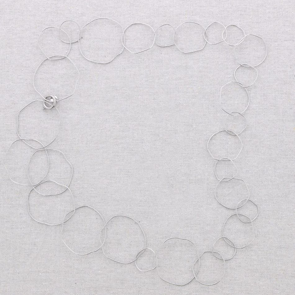 LONG STEEL LINK NECKLACE