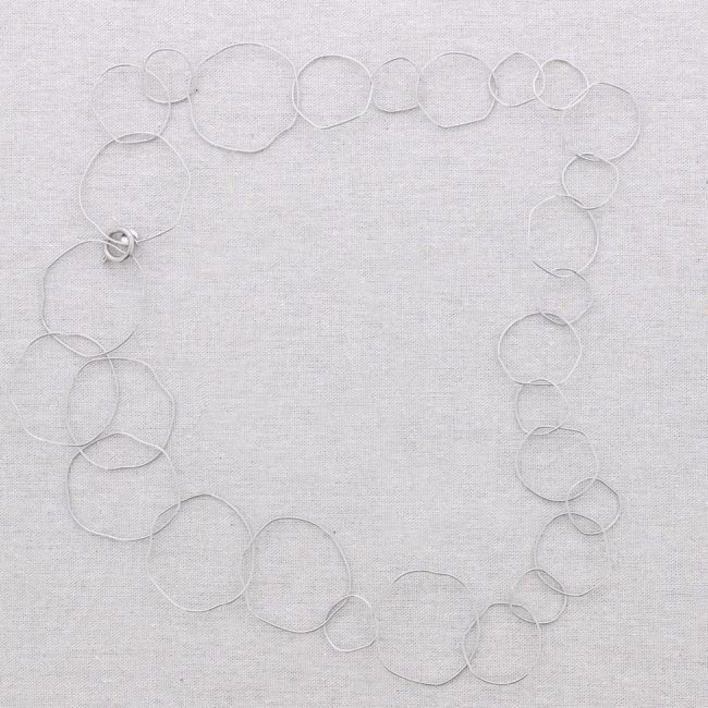 LONG STEEL LINK NECKLACE