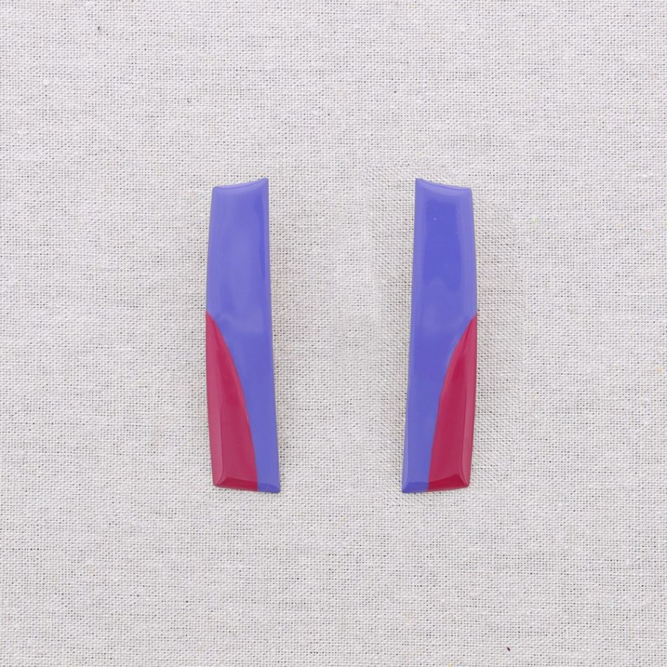 PENDIENTES ACERO FORMA ESMALTE