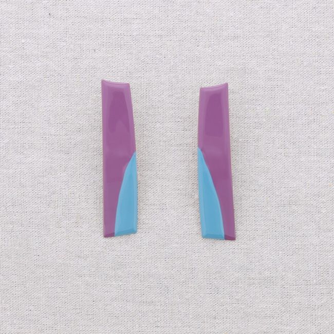 PENDIENTES ACERO FORMA ESMALTE