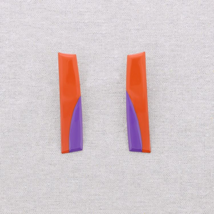 STEEL EARRINGS IN ENAMEL SHAPE 2
