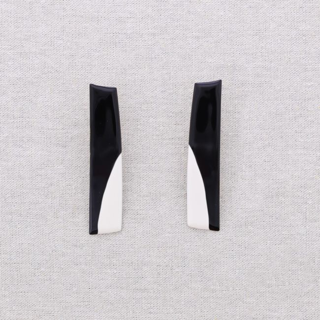 PENDIENTES ACERO FORMA ESMALTE