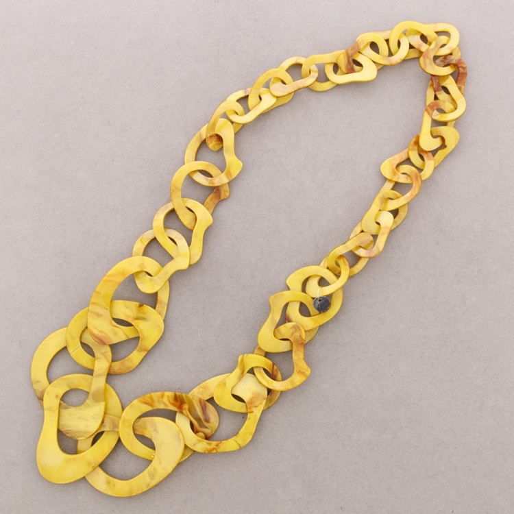 LONG RESIN LINK NECKLACE