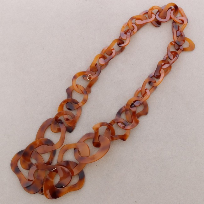 LONG RESIN LINK NECKLACE