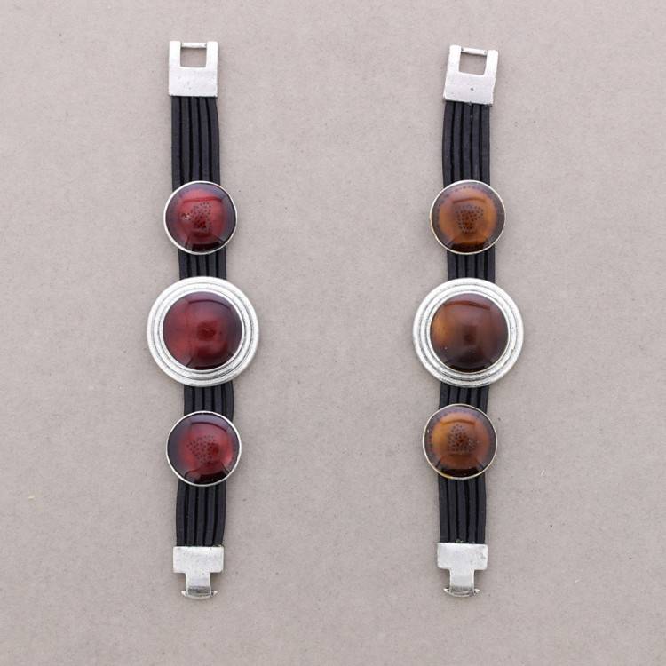 PULSERA CUENTAS METAL ESMALTE 2