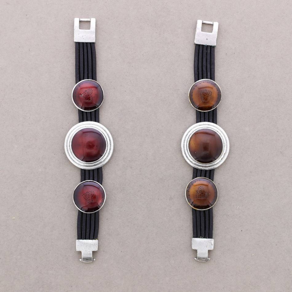 PULSERA CUENTAS METAL ESMALTE