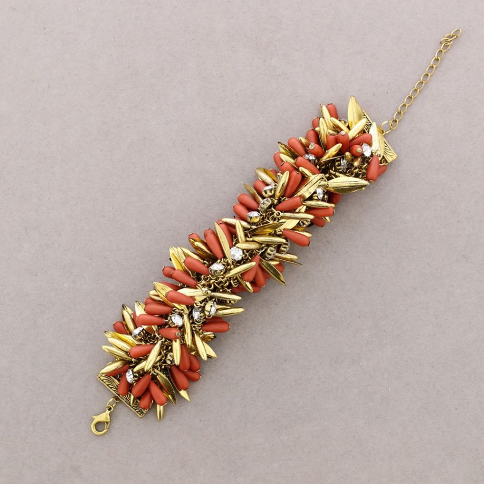 METAL RESIN BEAD BRACELET