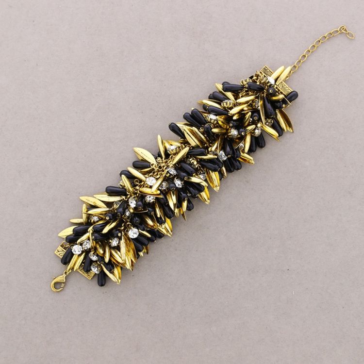 PULSERA CUENTAS METAL RESINA 2